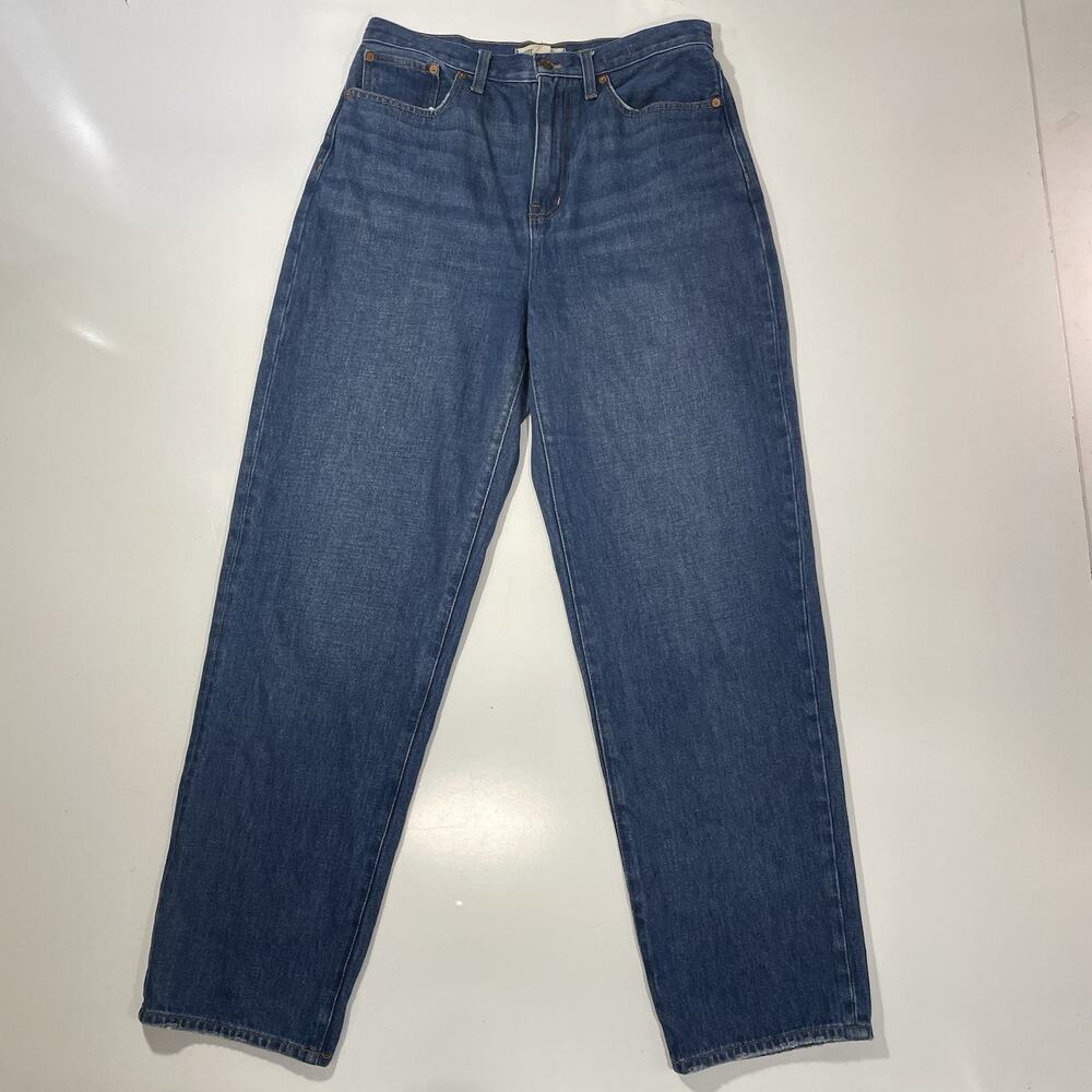 Madewell Jeans Women’s 29x31 Blue Denim Pants Baggy Straight Mom Cotton Stretch